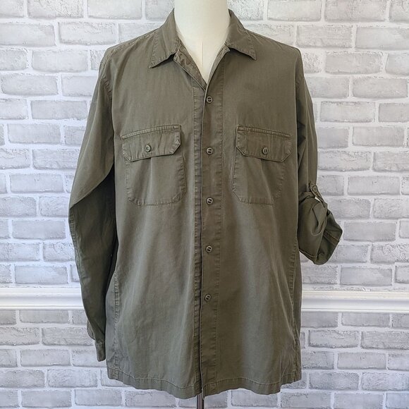 Triple Aught Tactical Green Long Sleeve Button Up Mens Shirt USA 3X Outdoor - Picture 1 of 8